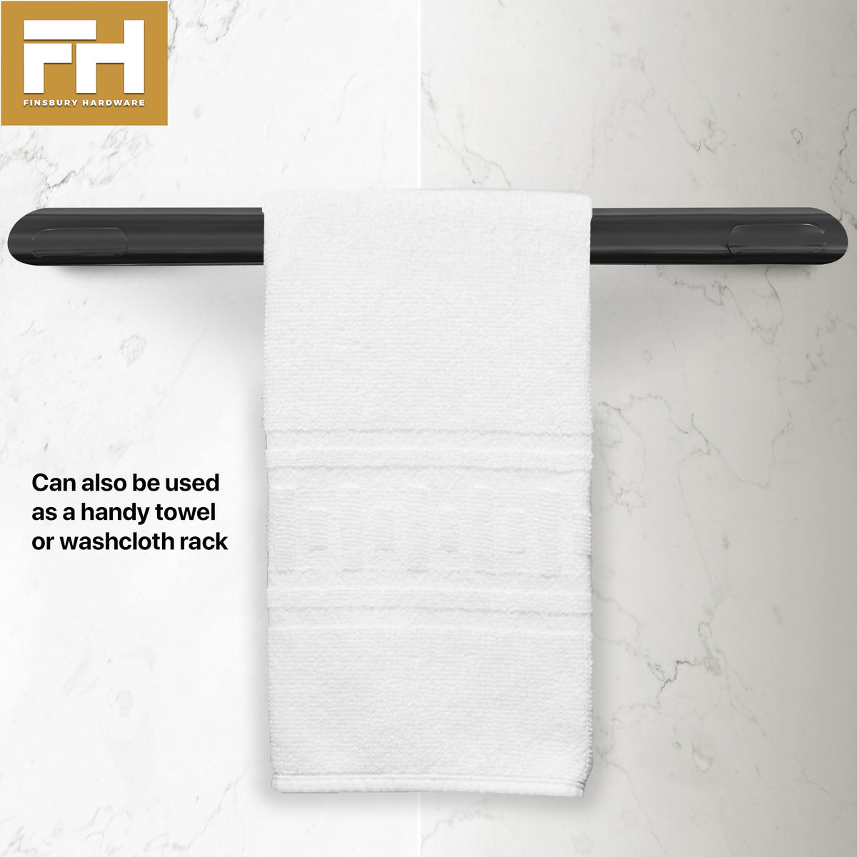 Hotel Style Shower Bar Footrest - Matte Black Finish Finsbury Hardware Hardware