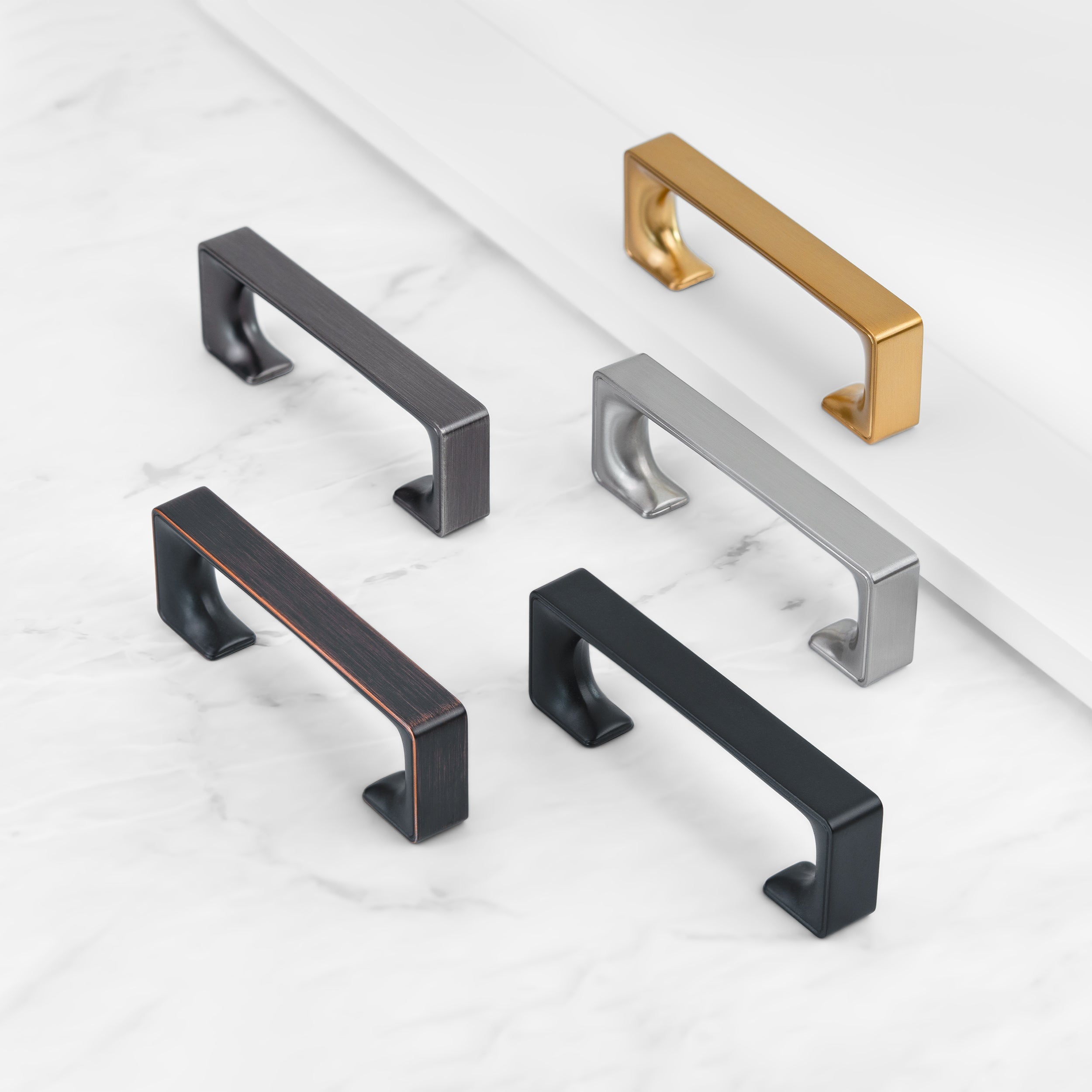 Hestia Hardware 10 Pack - Square Modern Cabinet Pulls, 5 Inch CC Drawer Pulls Hestia Hardware Finish: Antique Silver Hestia Hardware 10 Pack - Square Modern Cabinet Pulls, 5 Inch CC Drawer Pulls Hestia Hardware Finish: Antique Silver