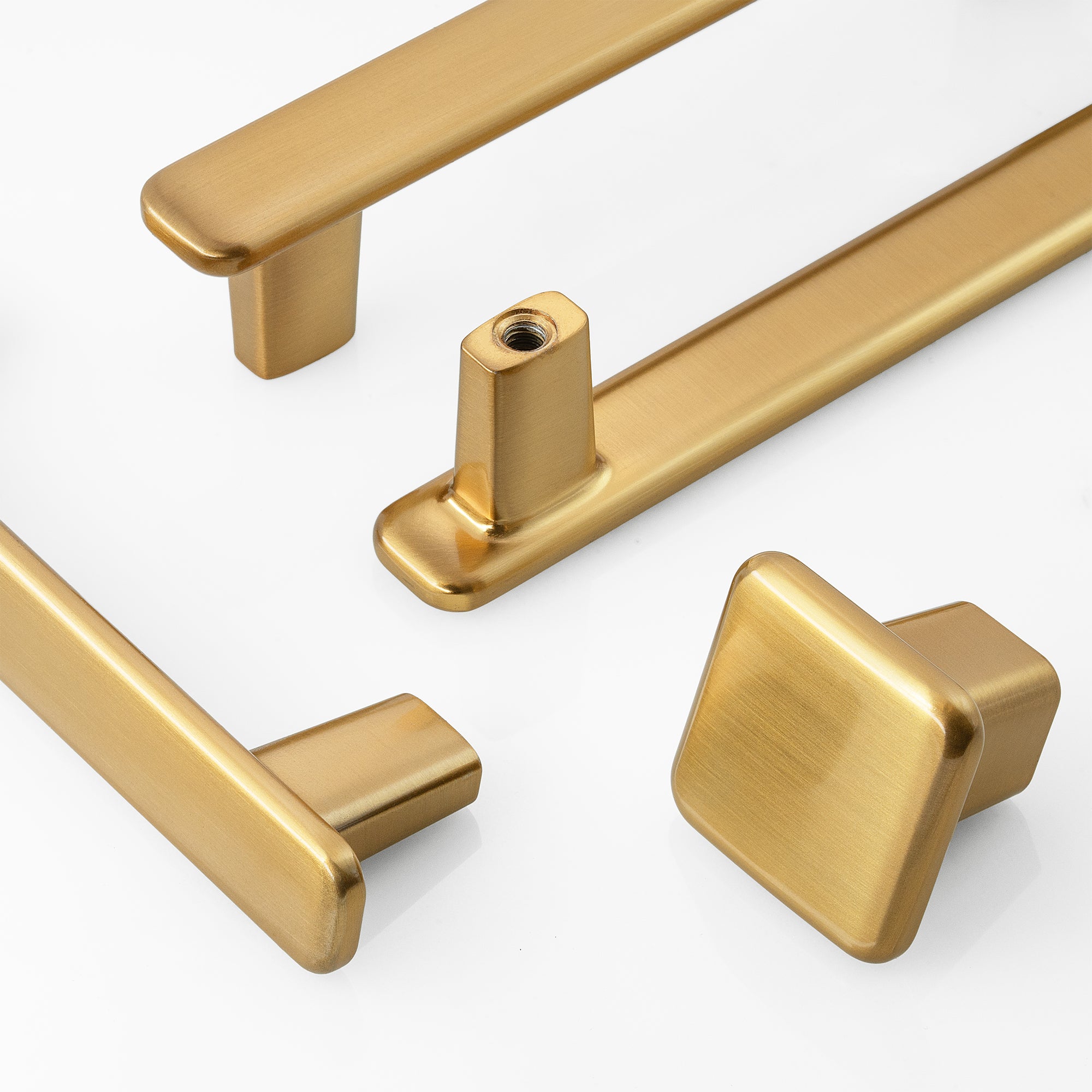 Modern Curved Edge Square Drawer Knobs