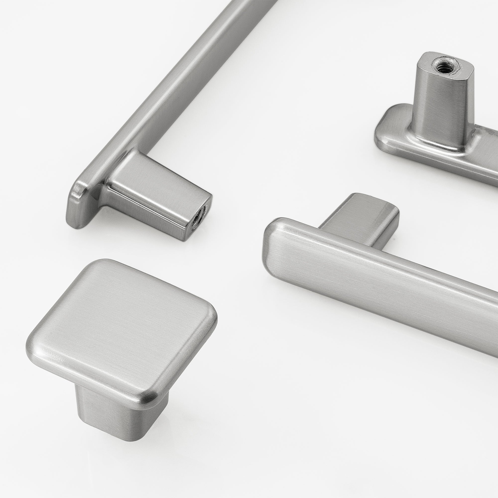 Modern Curved Edge Square Drawer Knobs