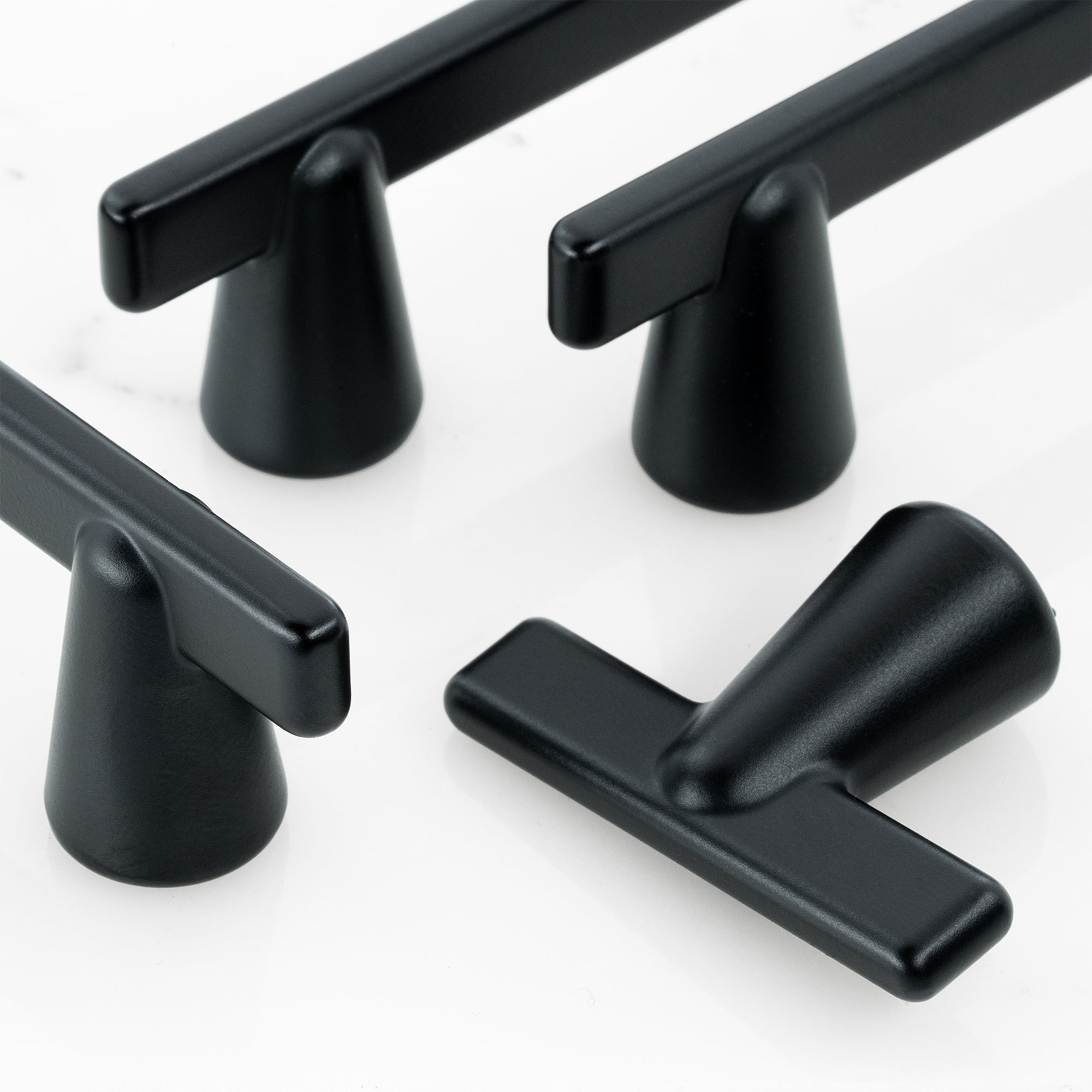 Cone Shape Modern T-Bar Cabinet Knobs