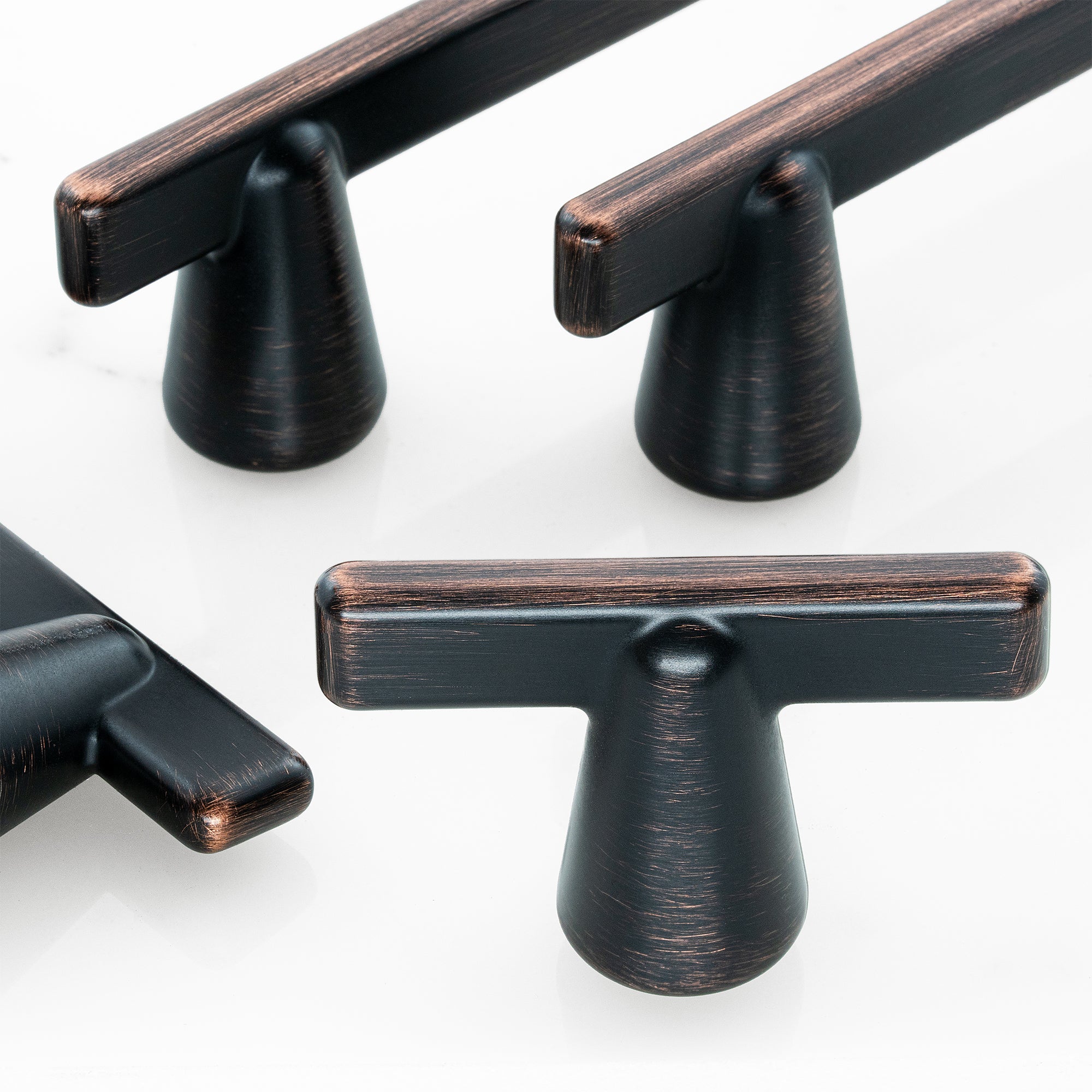 Cone Shape Modern T-Bar Cabinet Knobs