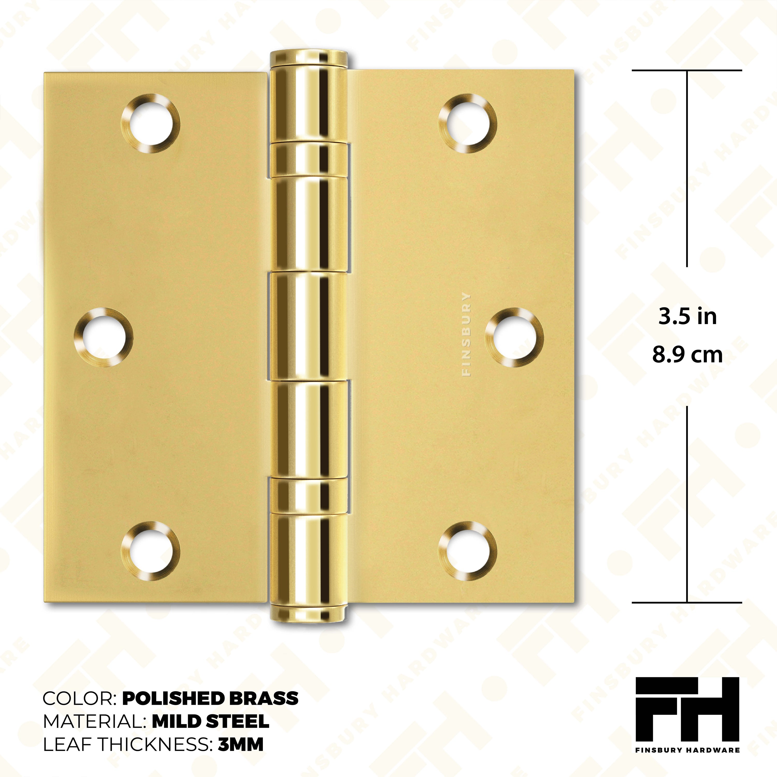 Polished Gold 3.5 x 3.5