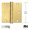 Matte Gold 3.5 x 3.5
