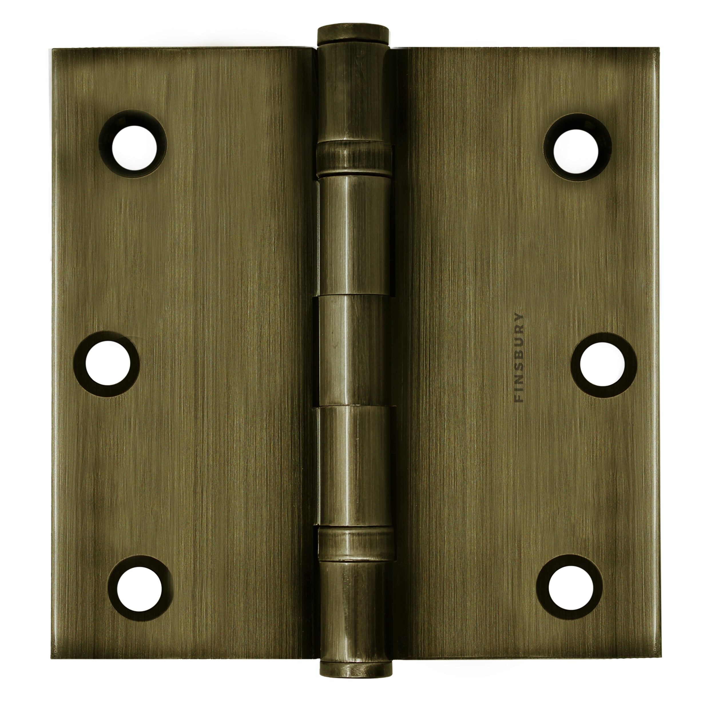 3x3 Inch Solid Brass Ball Bearing Door Hinge - Antique Brass Finsbury Hardware Ball Bearing Hinges