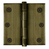3x3 Inch Solid Brass Ball Bearing Door Hinge - Antique Brass Finsbury Hardware Ball Bearing Hinges