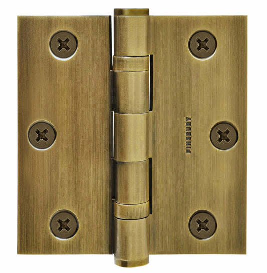 3x3 Inch Solid Brass Ball Bearing Door Hinge - French Antique Finsbury Hardware Ball Bearing Hinges