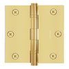 3.5 x 3.5 Inch Solid Brass Ball Bearing Door Hinge - Non Lacquered Polished Brass Finsbury Hardware Ball Bearing Hinges