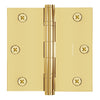 3x3 Inch Solid Brass Ball Bearing Door Hinge - Polished Brass Finsbury Hardware Ball Bearing Hinges