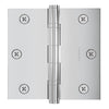 3.5 x 3.5 Inch Solid Brass Ball Bearing Door Hinge - Polished Chrome Finsbury Hardware Ball Bearing Hinges