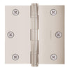 3.5 x 3.5 Inch Solid Brass Ball Bearing Door Hinge - Polished Nickel Finsbury Hardware Ball Bearing Hinges