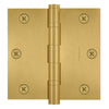 3.5 x 3.5 Inch Solid Brass Ball Bearing Door Hinge - Satin Brass Finsbury Hardware Ball Bearing Hinges