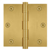 3x3 Inch Solid Brass Ball Bearing Door Hinge - Satin Brass Finsbury Hardware Ball Bearing Hinges