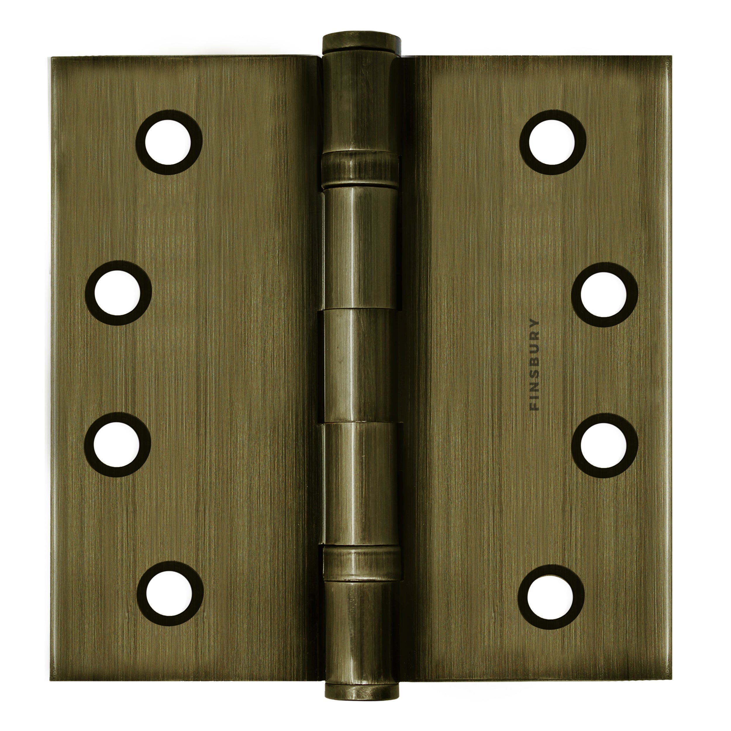 4.5 x 4.5 Inch Solid Brass Ball Bearing Door Hinge - Antique Brass Finsbury Hardware Ball Bearing Hinges