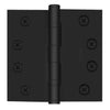 4.5 x 4.5 Inch Solid Brass Ball Bearing Door Hinge - Flat Black Finsbury Hardware Ball Bearing Hinges