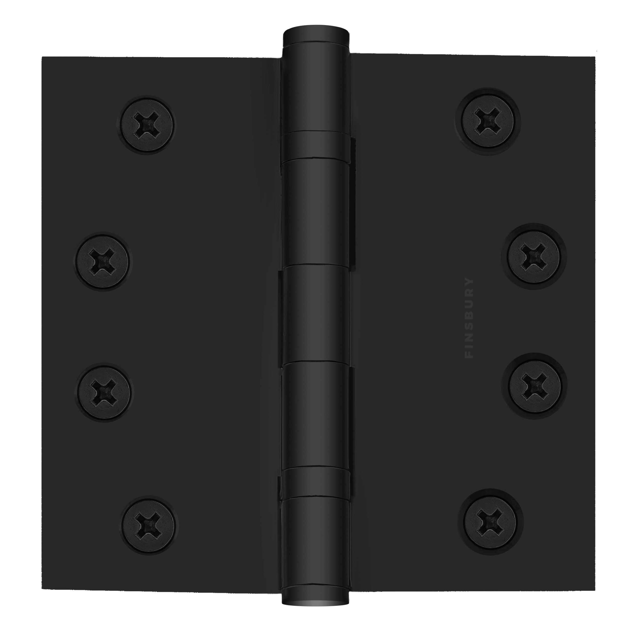 4x4 Inch Solid Brass Ball Bearing Door Hinge - Flat Black Finsbury Hardware Ball Bearing Hinges