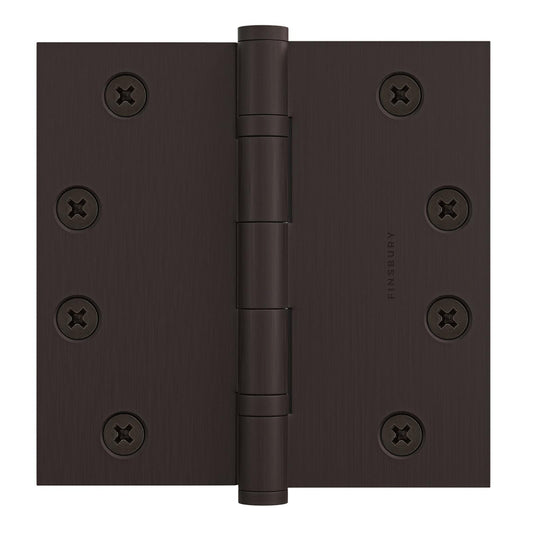 4.5 x 4.5 Inch Solid Brass Ball Bearing Door Hinge - Oil-Rubbed Bronze Finsbury Hardware Ball Bearing Hinges