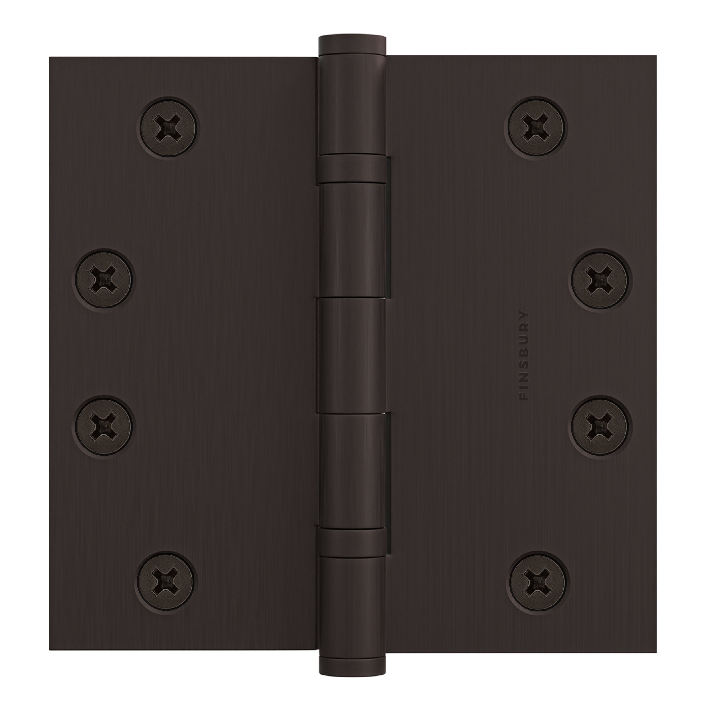 4x4 Inch Solid Brass Ball Bearing Door Hinge - Oil-Rubbed Bronze Finsbury Hardware Ball Bearing Hinges