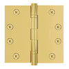 4.5 x 4.5 Inch Solid Brass Ball Bearing Door Hinge - Polished Brass Finsbury Hardware Ball Bearing Hinges