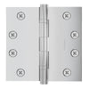 4.5 x 4.5 Inch Solid Brass Ball Bearing Door Hinge - Polished Chrome Finsbury Hardware Ball Bearing Hinges