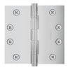 4x4 Inch Solid Brass Ball Bearing Door Hinge - Polished Chrome Finsbury Hardware Ball Bearing Hinges