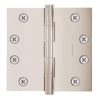 4x4 Inch Solid Brass Ball Bearing Door Hinge - Polished Nickel Finsbury Hardware Ball Bearing Hinges