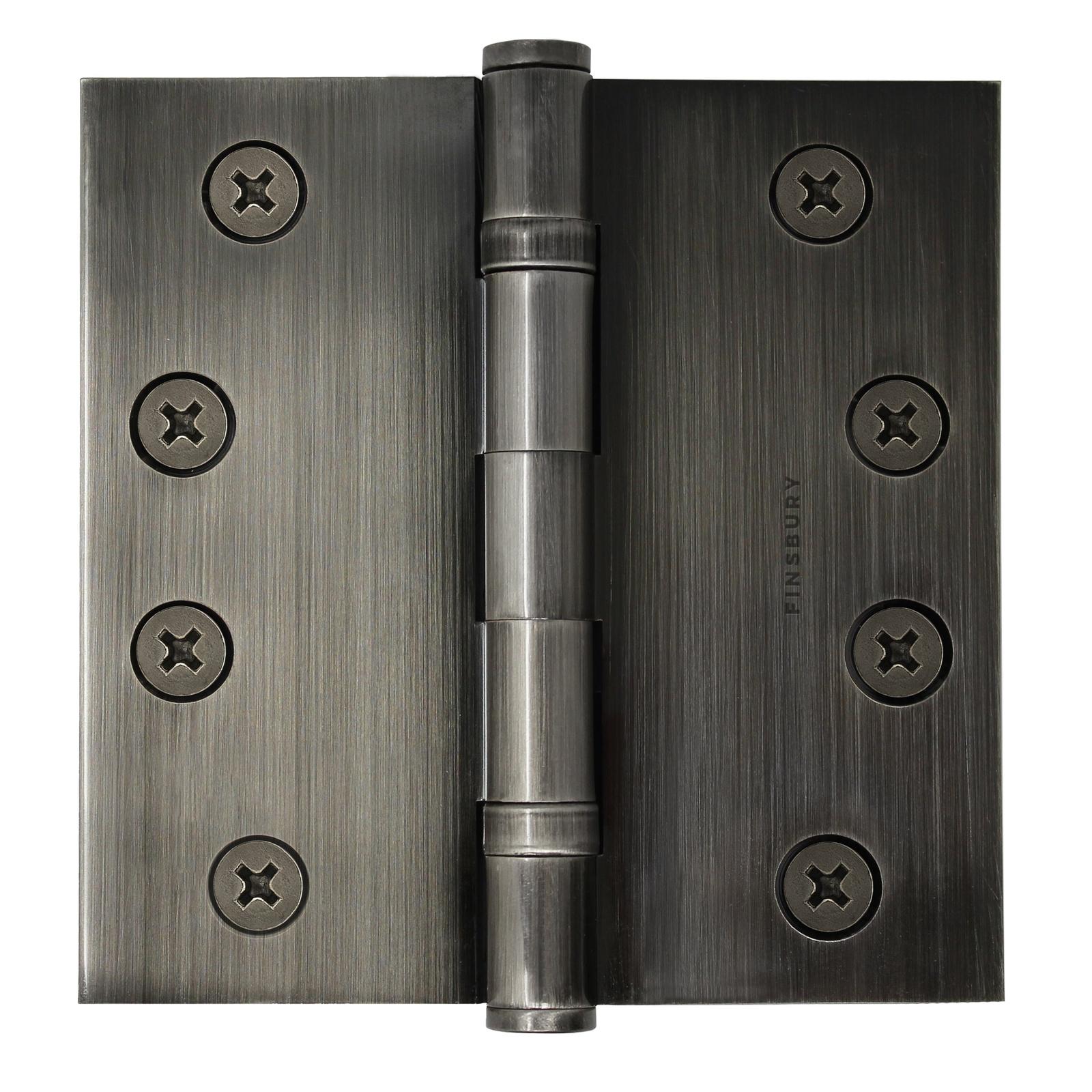 4x4 Inch Solid Brass Ball Bearing Door Hinge - Pewter Finsbury Hardware Ball Bearing Hinges