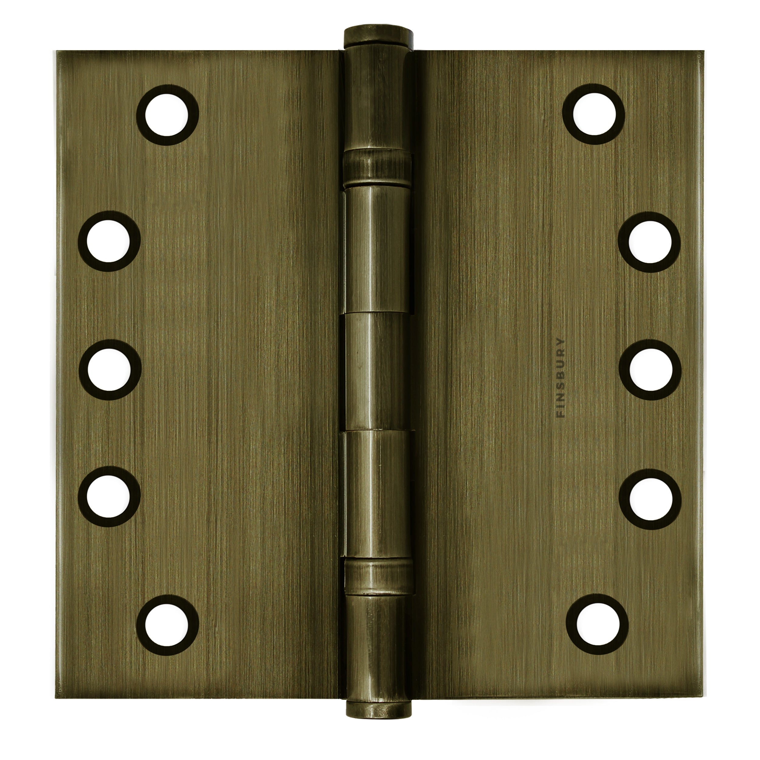 5x5 Inch Solid Brass Ball Bearing Door Hinge - Antique Brass Finsbury Hardware Ball Bearing Hinges