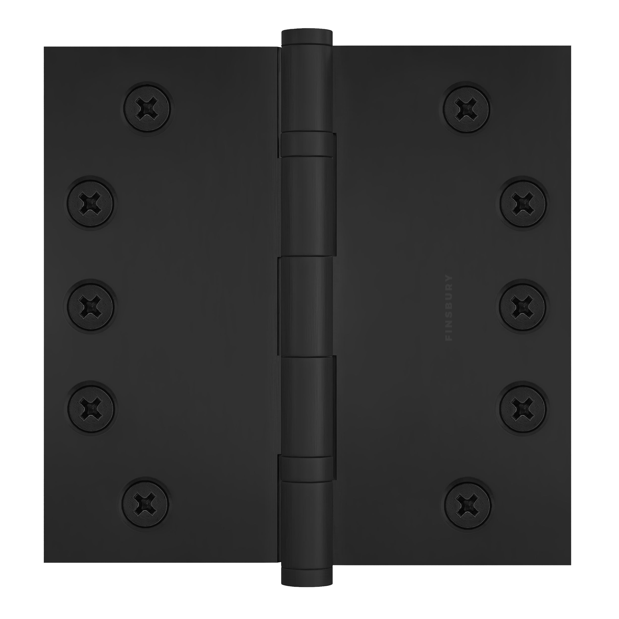 5x5 Inch Solid Brass Ball Bearing Door Hinge - Flat Black Finsbury Hardware Ball Bearing Hinges