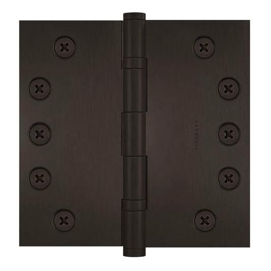 5x5 Inch Solid Brass Ball Bearing Door Hinge - Oil-Rubbed Bronze Finsbury Hardware Ball Bearing Hinges
