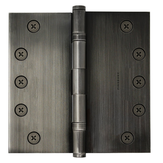 5x5 Inch Solid Brass Ball Bearing Door Hinge - Pewter Finsbury Hardware Ball Bearing Hinges