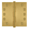 5x5 Inch Solid Brass Ball Bearing Door Hinge - Satin Brass Finsbury Hardware Ball Bearing Hinges