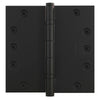 6x6 Inch Solid Brass Ball Bearing Door Hinge - Flat Black Finsbury Hardware Ball Bearing Hinges