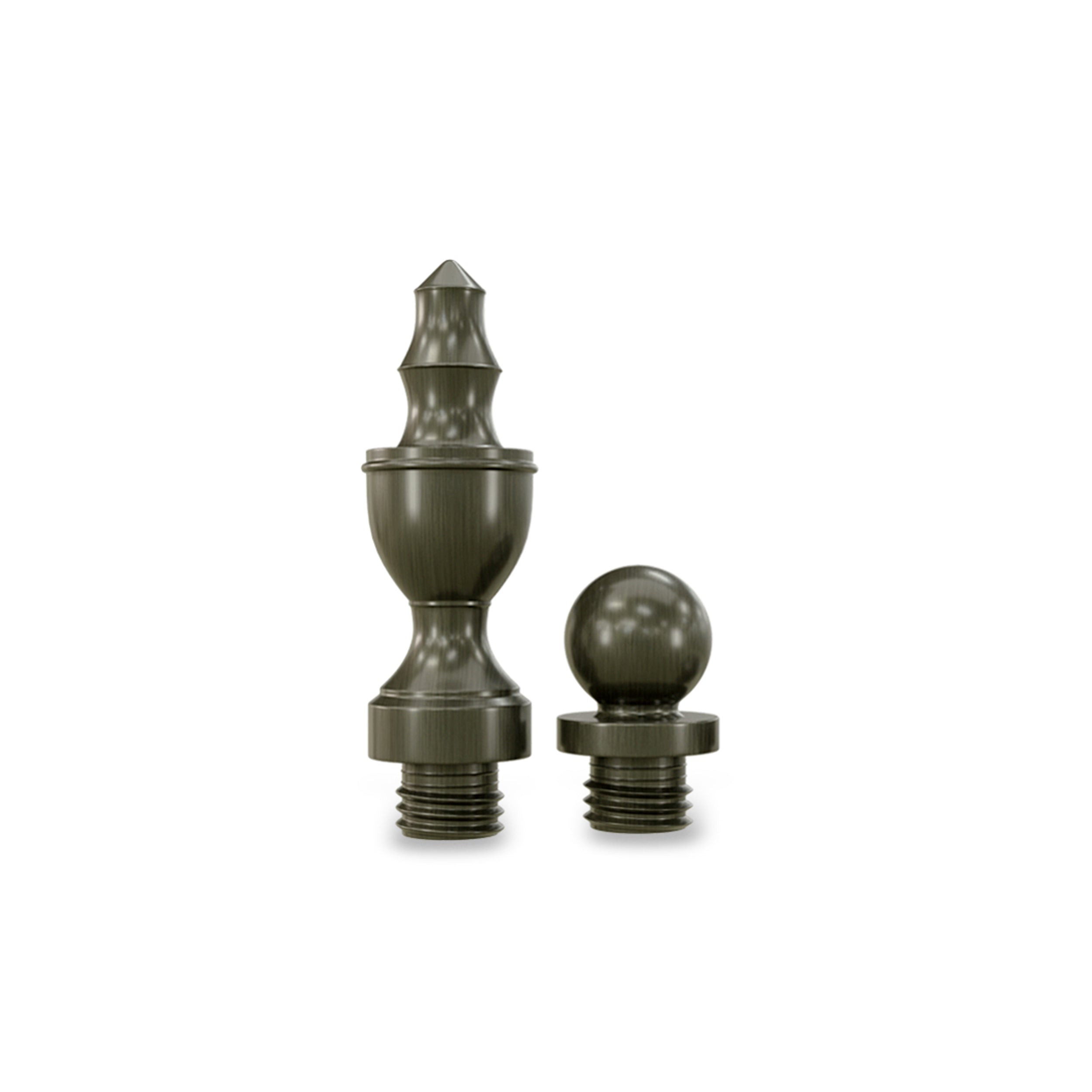 Solid Brass Decorative Tips - Antique Brass Finsbury Hardware Ball Bearing Hinges