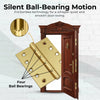 5x5 Inch Solid Brass Ball Bearing Entrance Door Hinge - Satin Brass (Super Heavy Duty 5MM) Finsbury Hardware Ball Bearing Hinges