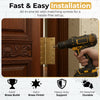5x5 Inch Solid Brass Ball Bearing Entrance Door Hinge - Satin Brass (Super Heavy Duty 5MM) Finsbury Hardware Ball Bearing Hinges