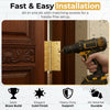 5x5 Inch Solid Brass Ball Bearing Entrance Door Hinge - Polished Brass (Super Heavy Duty 5MM) Finsbury Hardware Ball Bearing Hinges