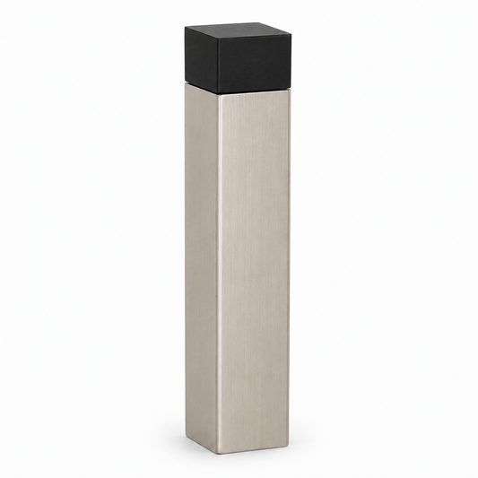 3" 1/8” Wall-Mount Square Door Stop – Solid Brass, Residential Grade, Satin Nickel (US15) Finsbury Hardware Residential Hardware