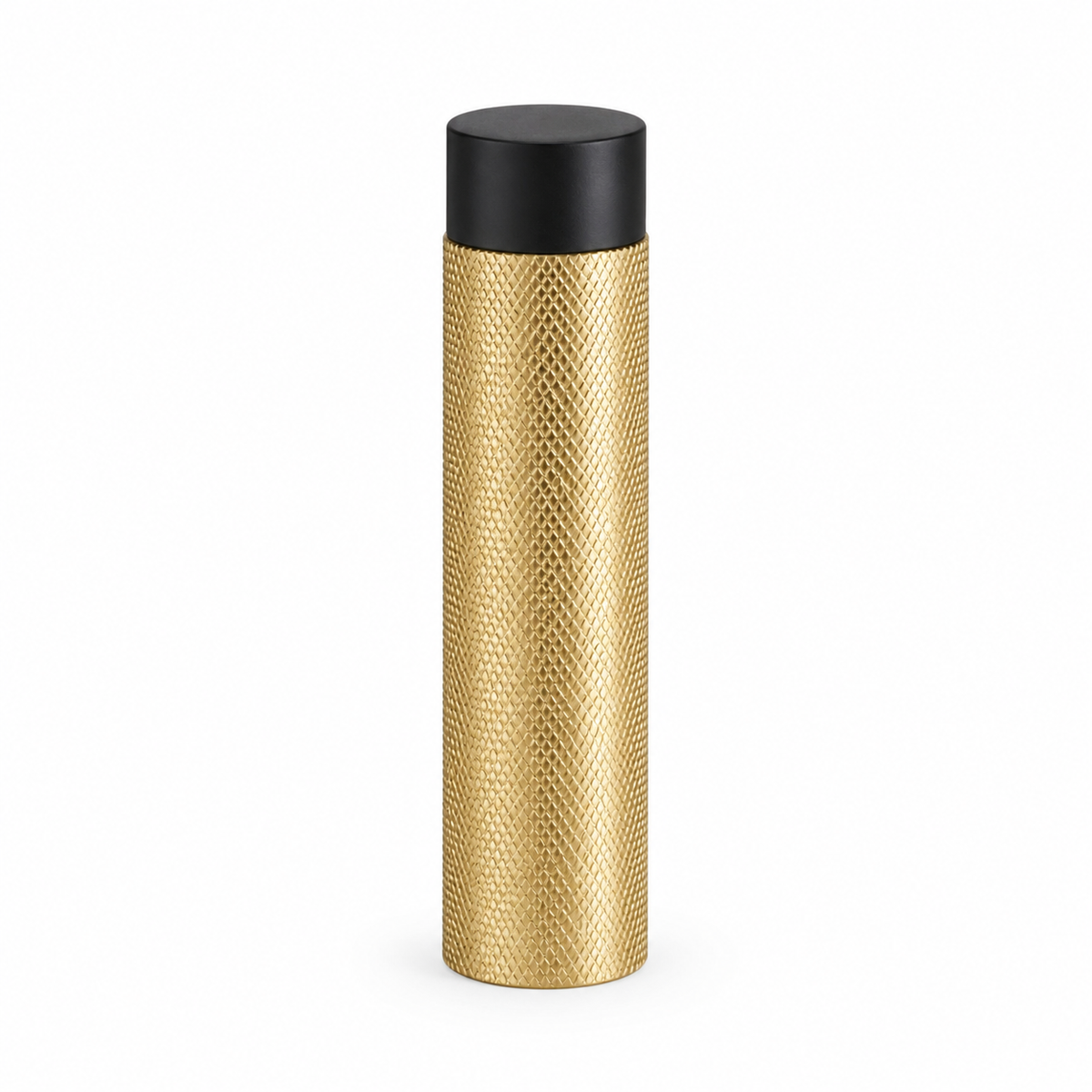 3" Wall-Mount Knurled Round Post Door Stop – Solid Brass, Residential Grade, Satin Brass (US4) Finsbury Hardware Residential Hardware