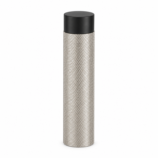 3" Wall-Mount Knurled Round Post Door Stop – Solid Brass, Residential Grade, Satin Nickel (US15) Finsbury Hardware Residential Hardware