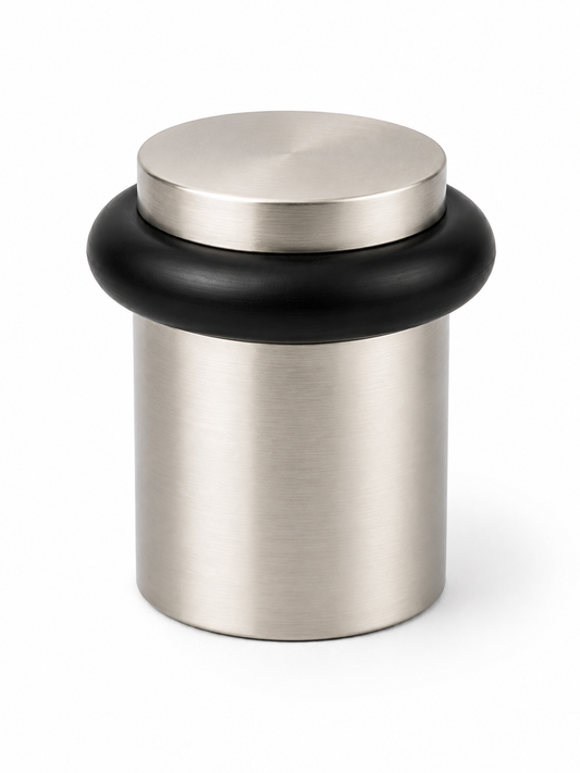 Heavy Duty Solid Brass Floor Door Stop Low Profile 1-3/4" Satin Nickel Finish (US15) Finsbury Hardware Residential Hardware
