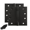 4x4 Inch Solid Brass Square Barrel Door Hinge - Flat Black Finsbury Hardware Square Barrel Hinges