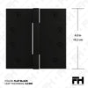 4x4 Inch Solid Brass Square Barrel Door Hinge - Flat Black Finsbury Hardware Square Barrel Hinges
