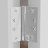 4x4 Inch Solid Brass Square Barrel Door Hinge - Polished Chrome Finsbury Hardware Square Barrel Hinges
