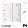 4x4 Inch Solid Brass Square Barrel Door Hinge - Polished Nickel Finsbury Hardware Square Barrel Hinges