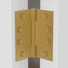 4x4 Inch Solid Brass Square Barrel Door Hinge - Satin Brass Finsbury Hardware Square Barrel Hinges