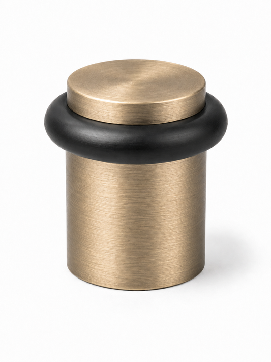 Heavy Duty Solid Brass Floor Door Stop Low Profile 1-3/4" Antique Brass Finish (US5) Finsbury Hardware Residential Hardware