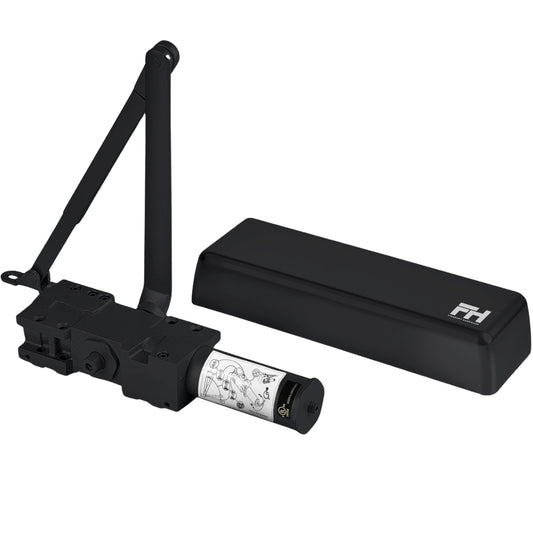 Extra Heavy Duty Commercial Door Closer Cast Iron - Matte Black Finish Finsbury Hardware Hardware