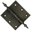3x3 Inch Solid Brass Ball Bearing Door Hinge - Antique Brass Finsbury Hardware Ball Bearing Hinges