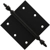 3x3 Inch Solid Brass Ball Bearing Door Hinge - Flat Black Finsbury Hardware Ball Bearing Hinges